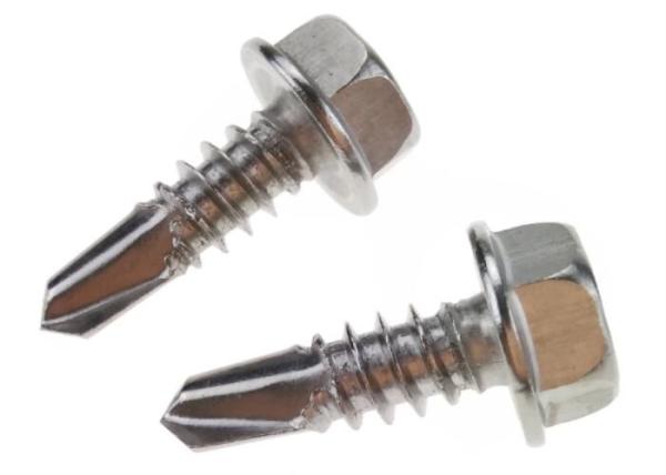 Os parafusos de aço inoxidável da perfuração do auto encantam o parafuso de metal principal da arruela que bate no. 14