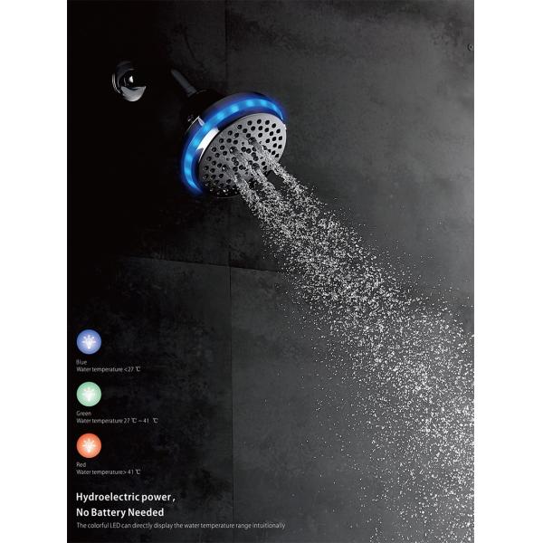 Experience a Luxurious Shower with Bathroom LED Sensor Shower Head in Chromed ABS