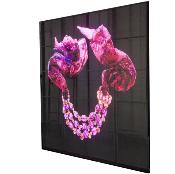 Indoor High Brightness  SMD LED Curtain Display Glass Media Display Aluminum Body Excellent Heat Conduction Effect