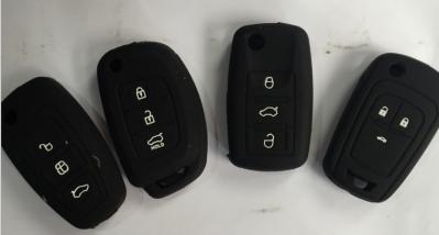 Smooth Rubber Silicone Car Key Cover For Car Keys Protect , 55*27*15 Mm
