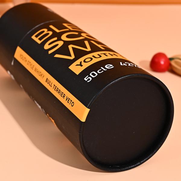 Качество еды трубки Kraft черного круга бумажное упаковывая повторно использовало коробку цилиндра упаковывая