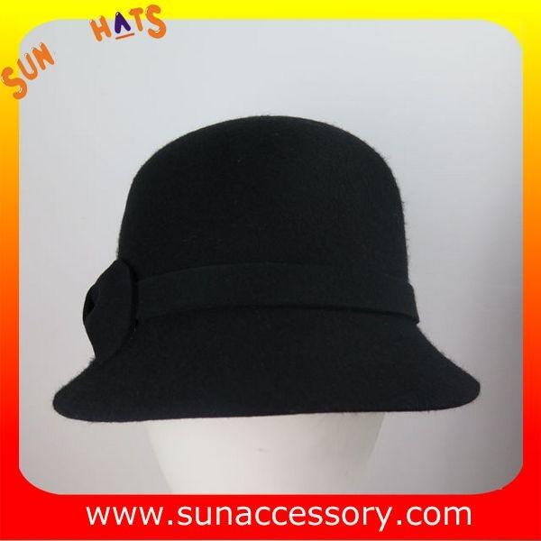 2264 Sun Accessory customized fashion winter wool felt  cloche hats  ,women hats and caps wholesaling