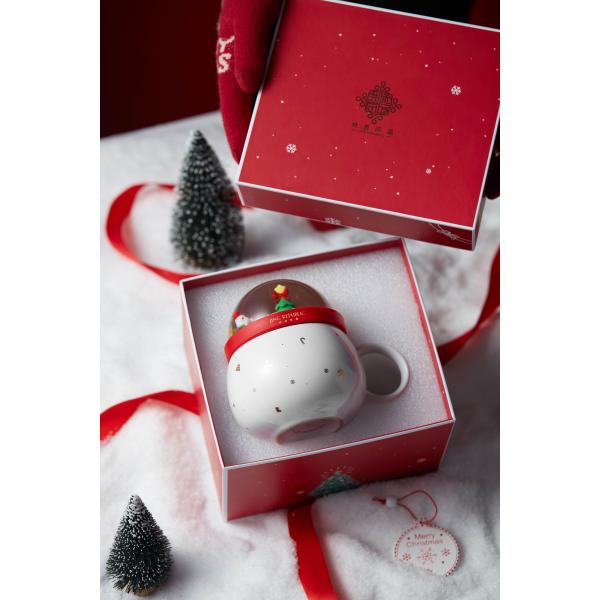 Cute Christmas Mug Creative Men Women Ceramic Mug With Lid Large Couple Drinking Coffee Mug