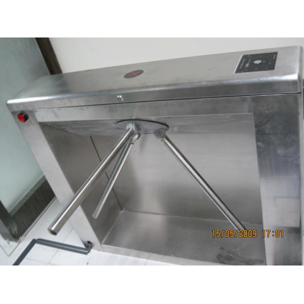 Access Control Half Height Turnstiles , Electronic Stainless Steel Turnstiles