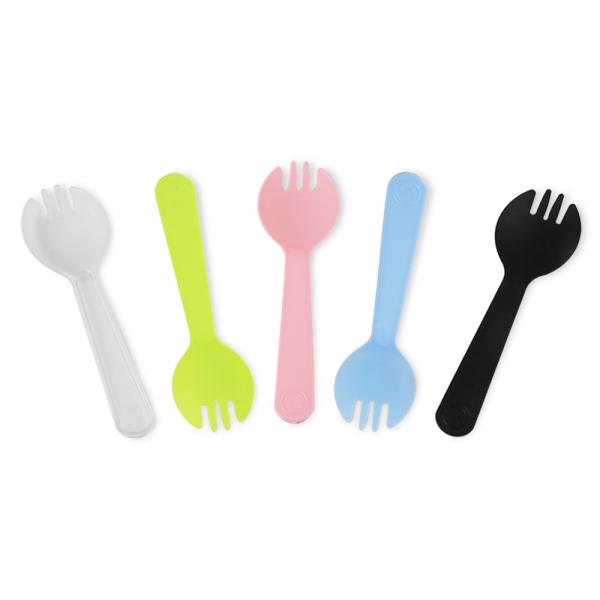 Plastic Salad Fruit Dessert Forks New Arrival Food Grade Disposable Clear Fork Spoon