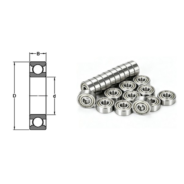 High-quality Miniature Bearing MR52 2*5*2.5mm Industrial automation bearing
