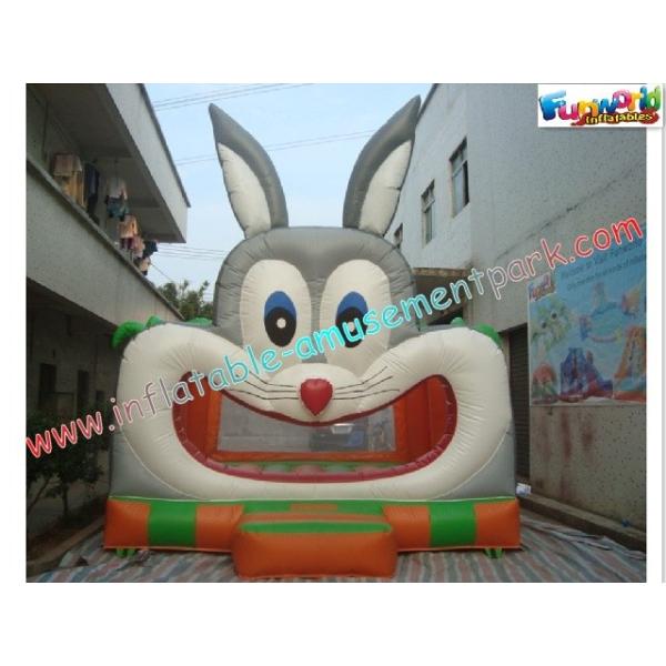 Inflatable Rabbit Commercial Bouncy Castles With CE / EN14960