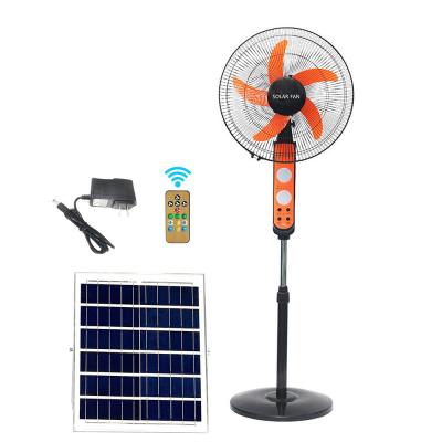 Customized 16/18 Inch Solar Rechargeable Standing Fan 20W/30W 5 Blades