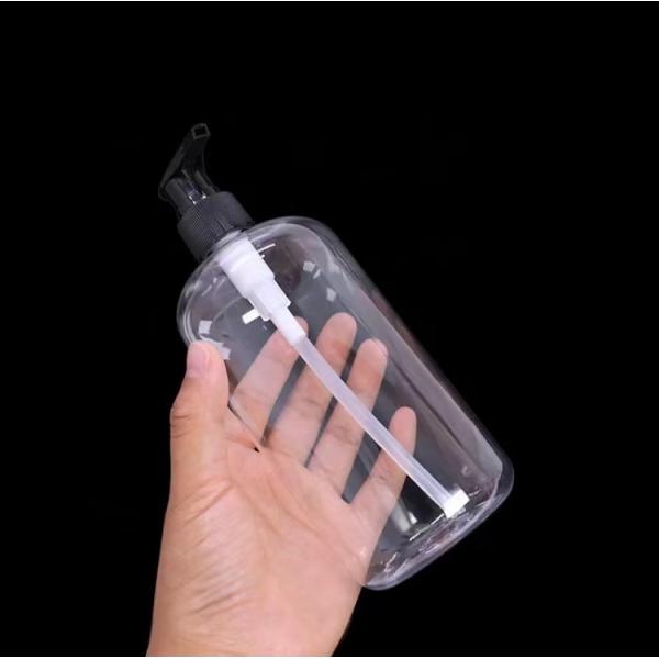 Cosmetic Plastic Lotion Pump Bottle For Shampoo 100ml 250ml 500ml Transparent