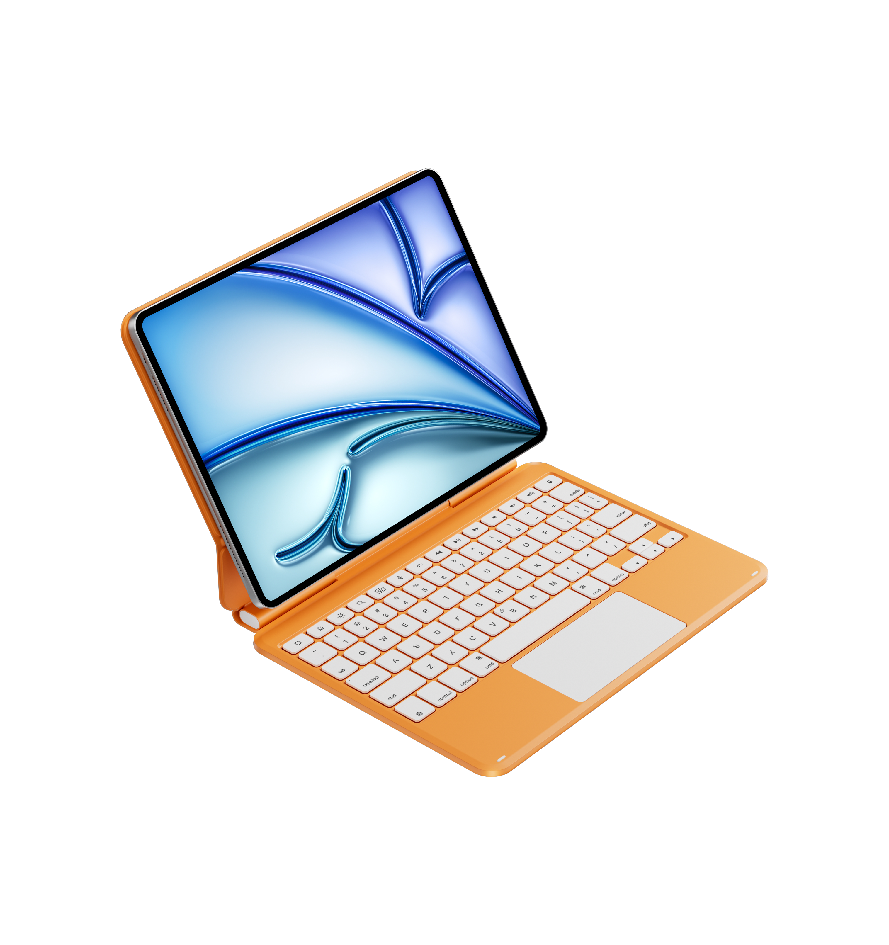 Laudtec Wireless Magnetic Keyboard with Glass Trackpad Multi-Device Connection Ultra-Slim Design for iPad Pro 11 Air 10.9