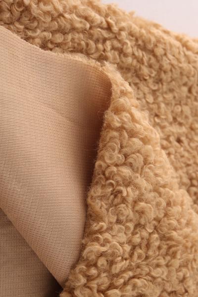 Recycled Soft 100  Polyester Knitted Whole Sherpa Fleece Curly Fleece Plush Fabrics for Clothing Home Blankets Shoes