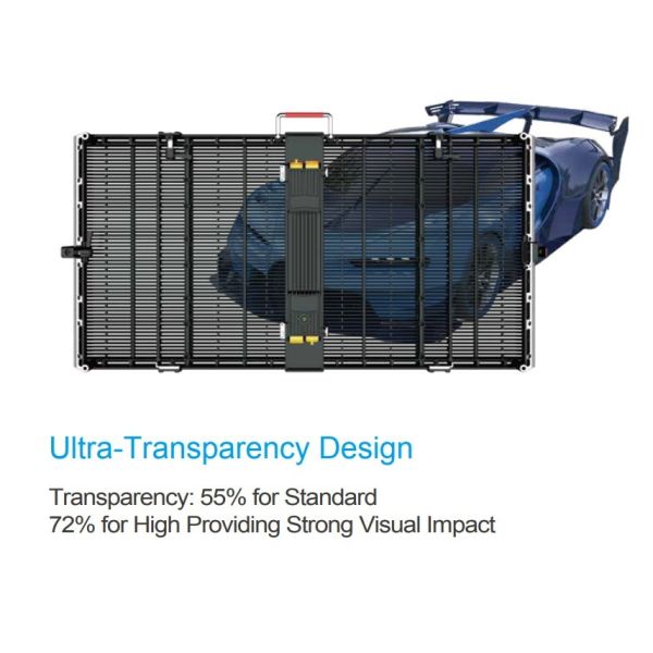 DC4.5V Foldable Transparent Led Display Board Screen P7.82 500*1000mm