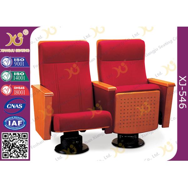 Anti - Aging Leather Powder Coating Wood Table Chairs For Church Auditorium