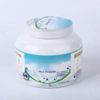 Envases de plástico reciclables durables del color de 129*129*106M M altos del ANIMAL DOMÉSTICO de la proteína de los tarros blancos del polvo para B2B