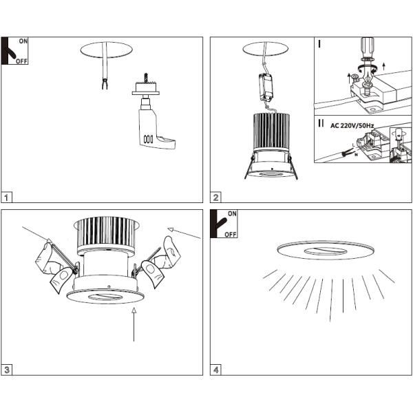 Dia 88*H 19.5MM 2700K LED Downlight Aluminum Modern Design 3 Years Warranty