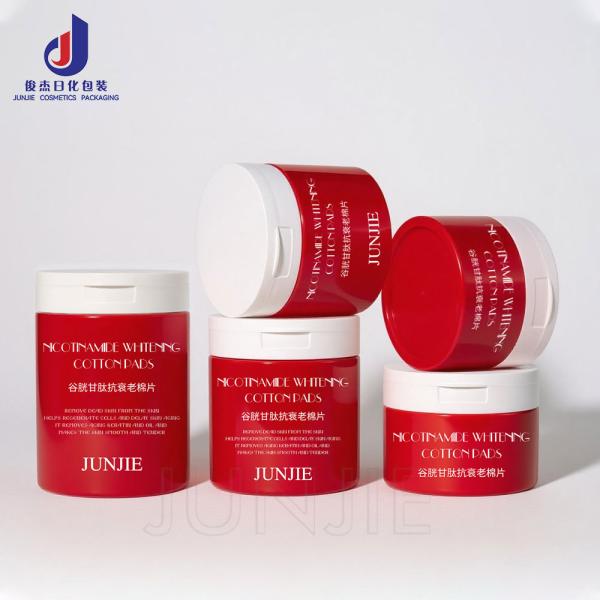 Tarro de algodón PET de 250 ml-700 ml con tapa de rosca personalizable para crema facial, loción y exfoliante corporal