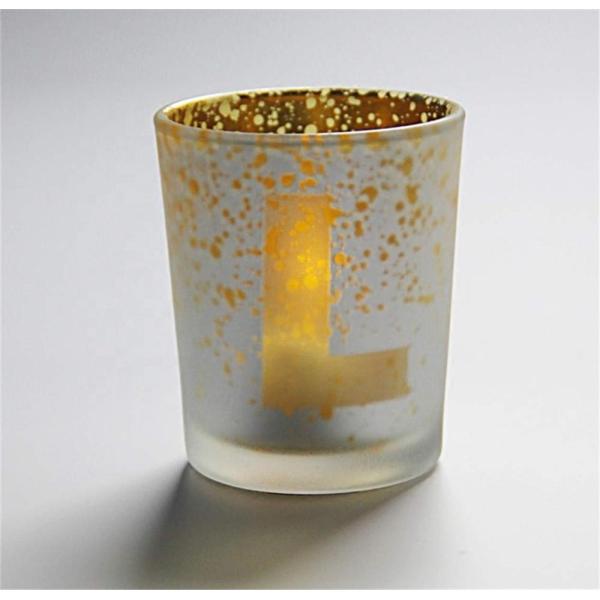 Гальванизировать штейновые стеклянные держатели для свечи с картиной Morden