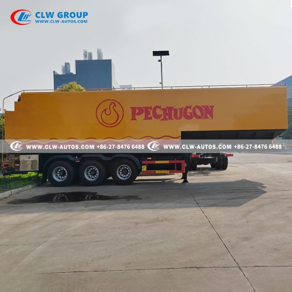 Triple-Axis Bulk Feed Semi-Trailer with 5 Independent Compartments and Dual-Power Drive Systems
