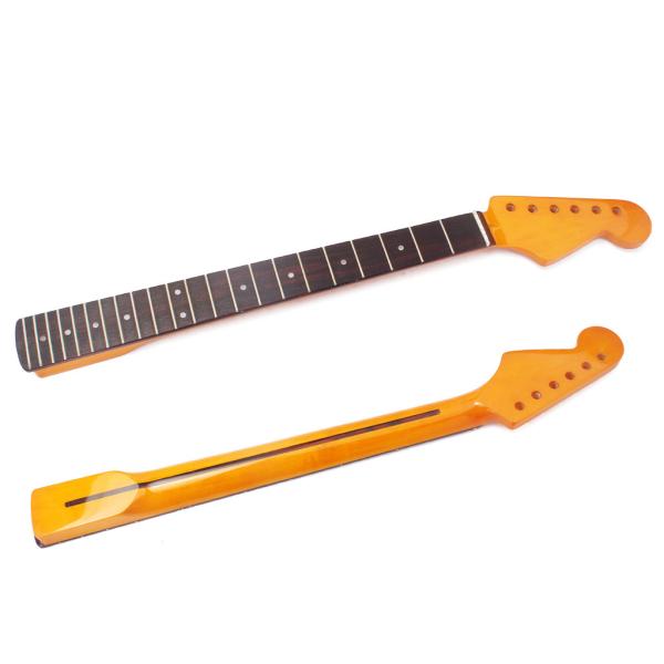 Cuello de guitarra de madera de arce de madera de rosa 6 cuerdas Cuello de guitarra de cuerda acabado brillante