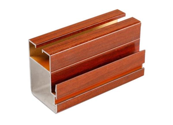 Waterproof Wood Finish Aluminium Profiles For Glass Window And Door