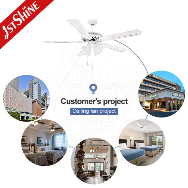 Add a Touch of Style to Your Space with this 52 Inch 5 Blade AC LED Ceiling Fan White