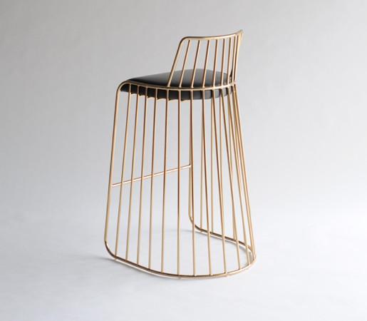 Metal Modern Bar Chairs Bride ' S Veil Bar Stool Upholstered Seat With Optional Size