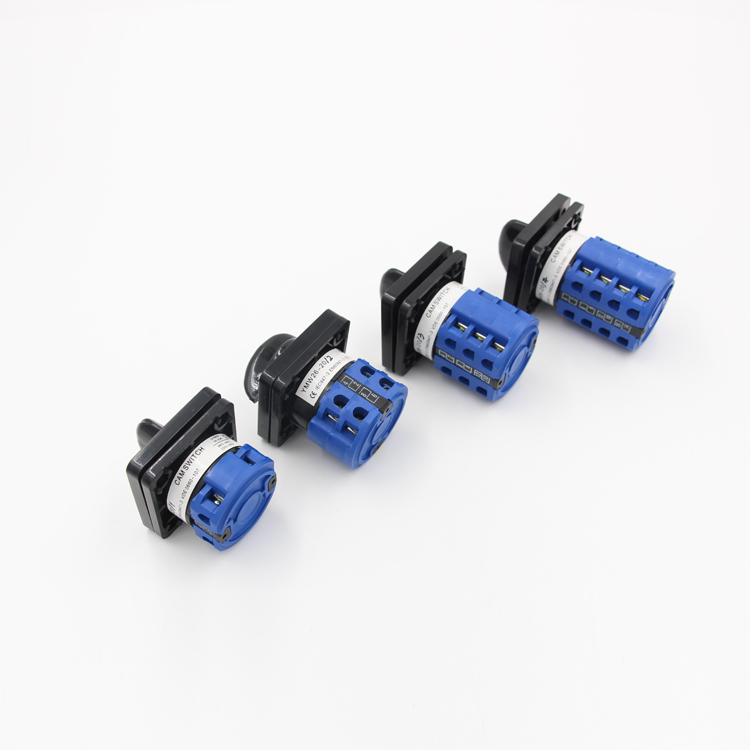 20A 3-Step 2-Pole 1-0-2 Changeover Rotary Cam Switch with 4 Terminals Silver Contact for Change over Applications