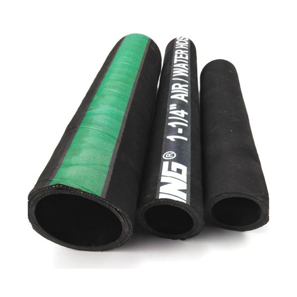 Wrapped Surface Fabric Braided Air And Water Hose / Industrial Rubber Hose