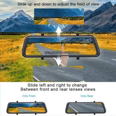 Backup 1080P DVR 9.88 Inch FHD Touch Dual Lens Driving Recorder