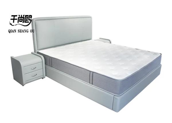 Soft Leather Classic Upholstered Platform Bed Simple Convenient
