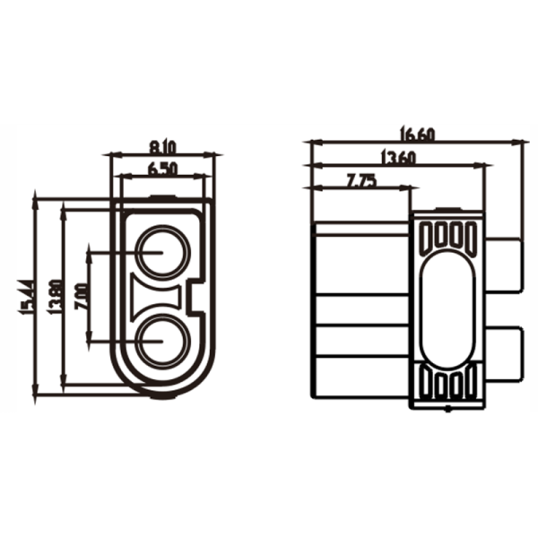 Yellow 60UPB XT Connectors 2 Pin 30A Male And Female Connector Plug For RC Battery