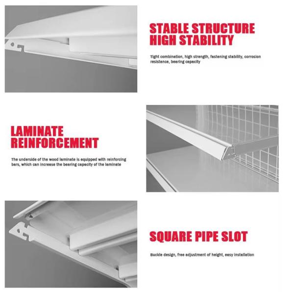 Streamline Storage Easy Installation Retail Shelving System Load Capacity 30-80KG/Layer