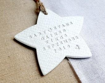 White Air Dry Clay Sympathy Pet Memorial Ornament Zoopollo
