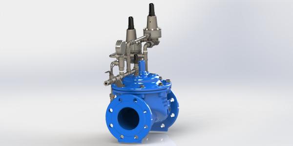 PN16 Surge Anticipation Valve Ductile Iron EPDM Flange Globe Types