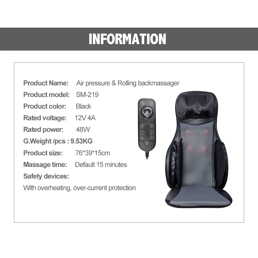 Cojin De Masaje Electric Full Body Massage Chair Balance Car Cushion Advance Body Massager Seat Shiatsu Massage Cushion