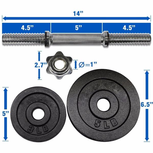 Black Painted Fitness Weight Plates Powder Coated Finish Free Weight Type