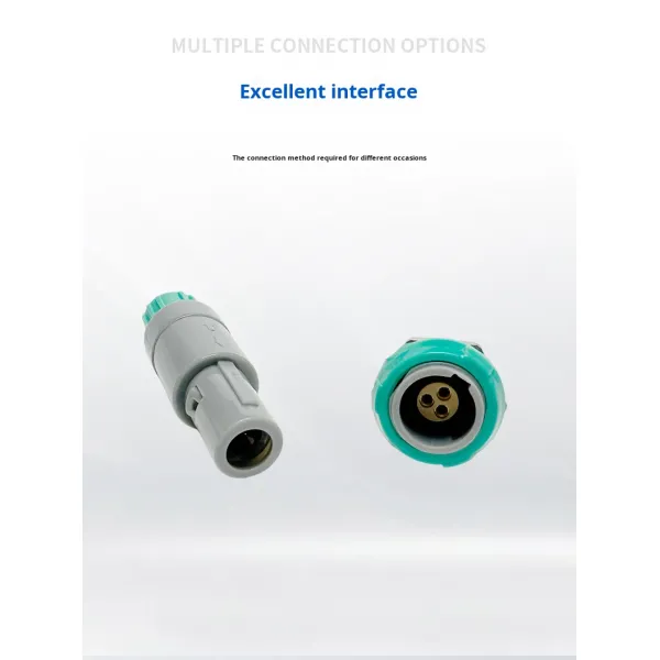 Push-Pull Self-Locking Alcohol Disinfection Aviation Plug Connector Gray/Green Plastic China Manufacturer Can Be Freely