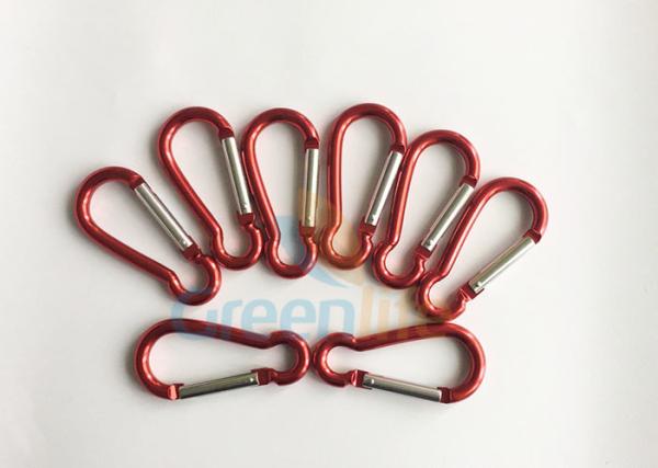 Big Aluminum Snap Hook Carabiner With Silver Pole , 80MM Long Length