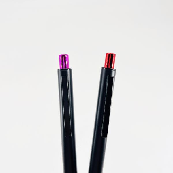 School Stationery Simple Aluminum Press Type Ballpoint Pen Spray Painting Logo Pen