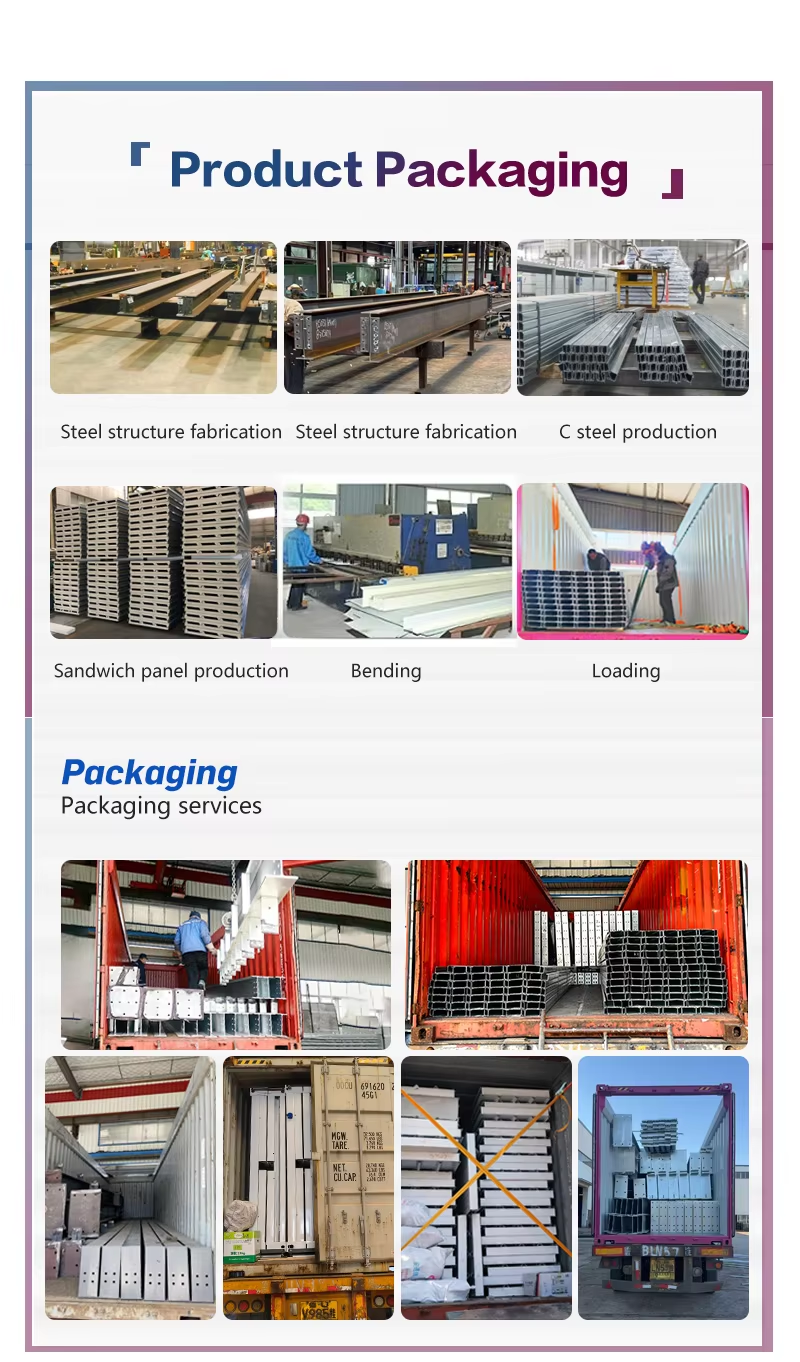 Pre Engineered Steel Structure Workshop with Light Weight Portal Frame Structure and Long Service Life