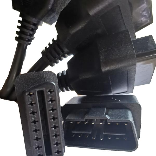 Practical Black Obd2 Diagnostic Cable , Elm327 Transfer Diagnostic Obd Cable For Bike