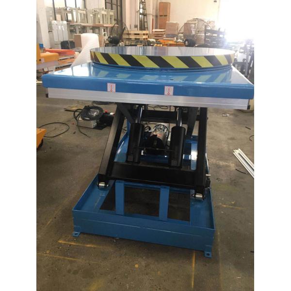 Tables élévatrices électriques stationnaires hydrauliques de ciseaux d'ascenseur de 6000 livres avec la plate-forme de plaque tournante