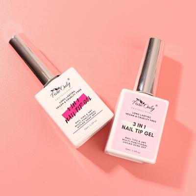 15Ml 3 in 1Soft Uv Led Glue Liquid for Non-Toxic Nail Tip Gel Glue on Nails French Nail Tip Adhesive Manufacture