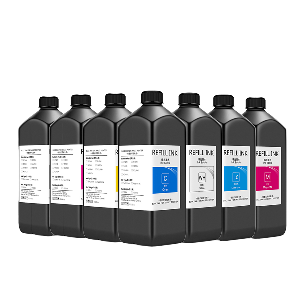 1L/Bottle Digital Printing UV Ink For XP600 Flat Panel Digital Printer Soft For Ink Only