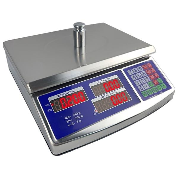 Balance numérique LCD en acier inoxydable de 30 kg Balance de poids de calcul ACS 40 kg 35 kg 30 kg 15 kg 6 kg Balance de fruits 1 g Affichage