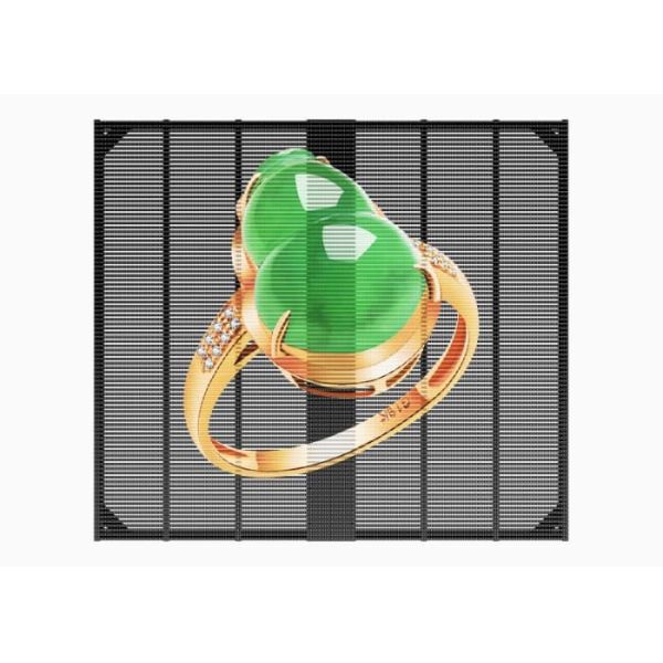 Panel de rejilla LED de alta transparencia P2.6*6.25 1000*1000mm 6000cd de brillo para pantalla publicitaria interior