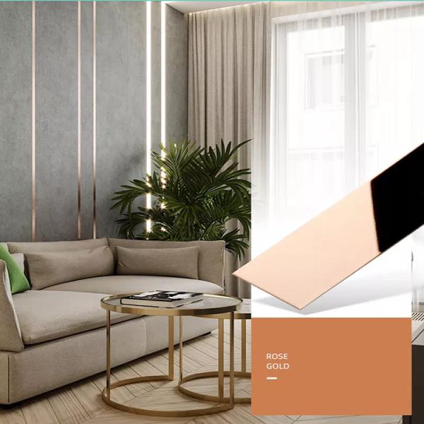 Профиль SS отделки плитки края нержавеющей стали 8FT для украшения потолка шкафа двери стены