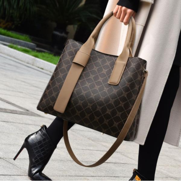 Dacron lining Double Handle Satchel Bag Messenger Tote Bag For Ladies