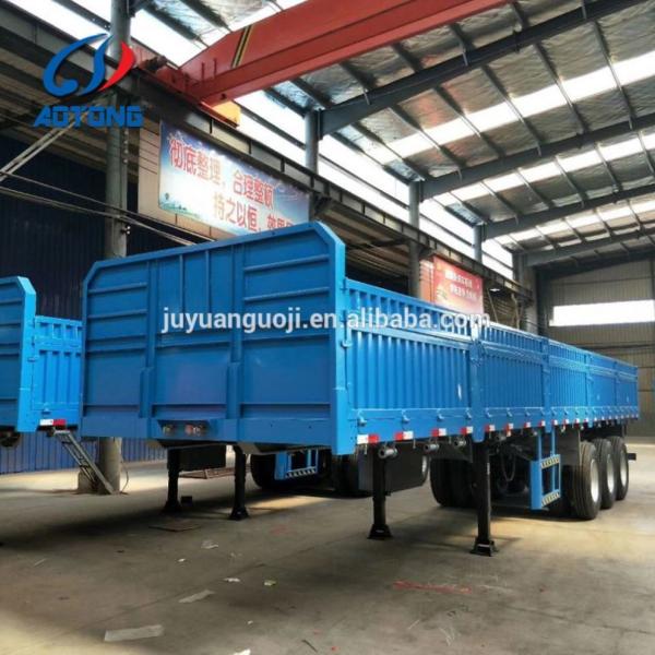 Sturdy AOTONG Cargo Board Semi Trailer with Side Tailgate and Durable Mechanical Parts