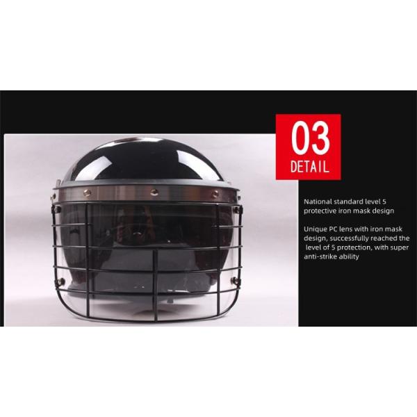 Polycarbonate PC Anti Riot Helmet ABS Shell With Steel Net